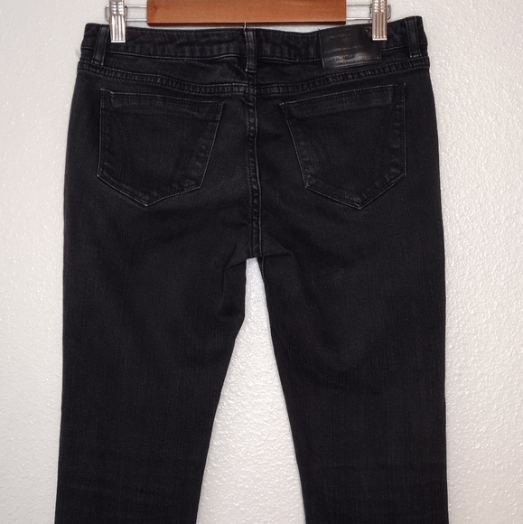 All Saints Spitalfields Women's Black Denim Pipe Skinny Low Rise Jeans Sz 30/32 - Picture 5 of 16